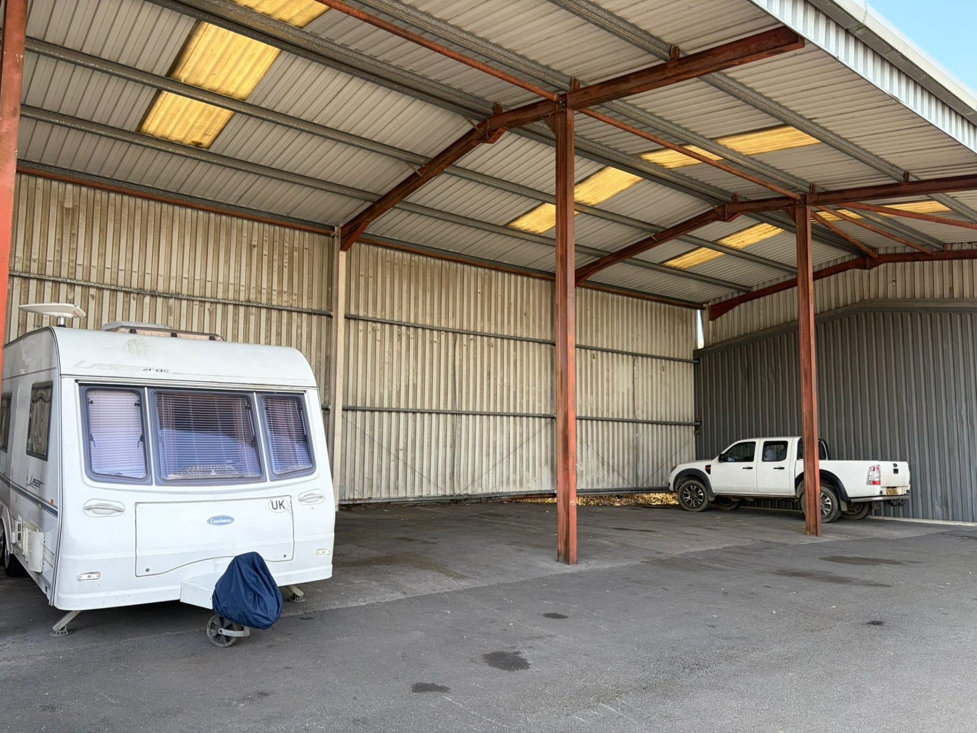The MTS Storage outdoor yard with caravans